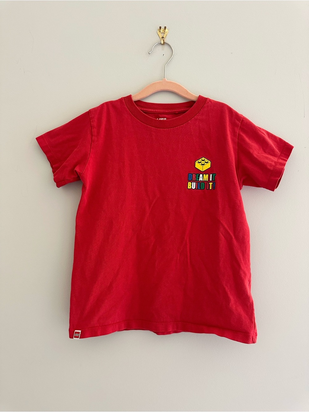 Uniqlo UT LEGO Boys Dream It Build It Graphic T-Shirt, Size 7โ8, Red